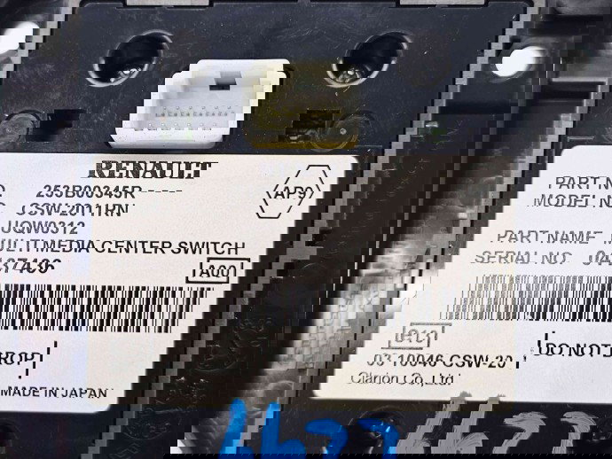  Joystick navigatie Renault Megane 3 (B95) [Fabr 2008-2016] 253B00345R