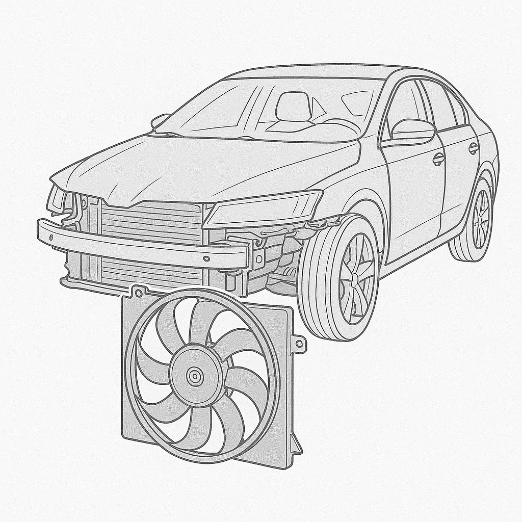 Electroventilator Opel Signum [Fabr 2003-2008] 13114368 1.9 CDTI Z19DT 88KW / 120CP