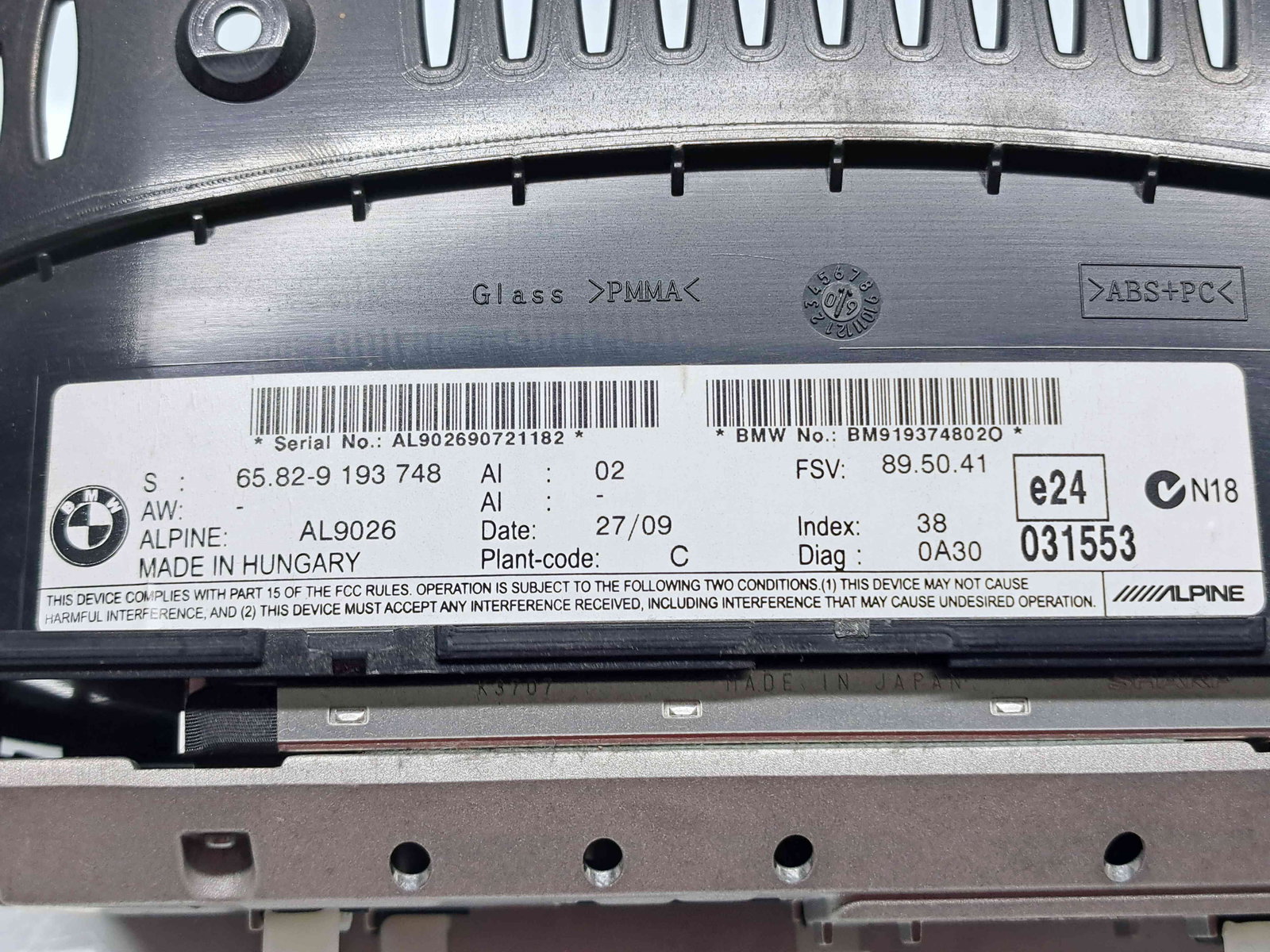 Display bord Bmw 5 (E60) [Fabr 2004-2010] 9193748 - imagine 3