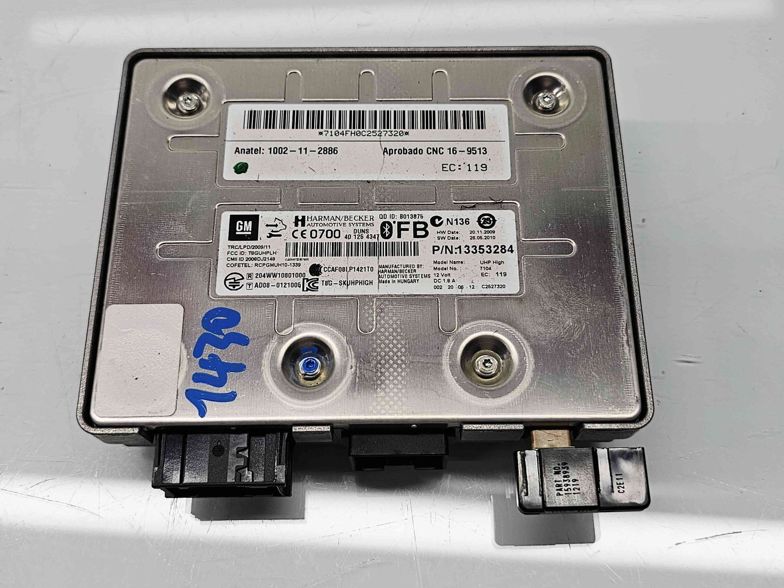 Modul bluetooth Opel Astra J [Fabr 2009-2015] 13353284 - imagine 1