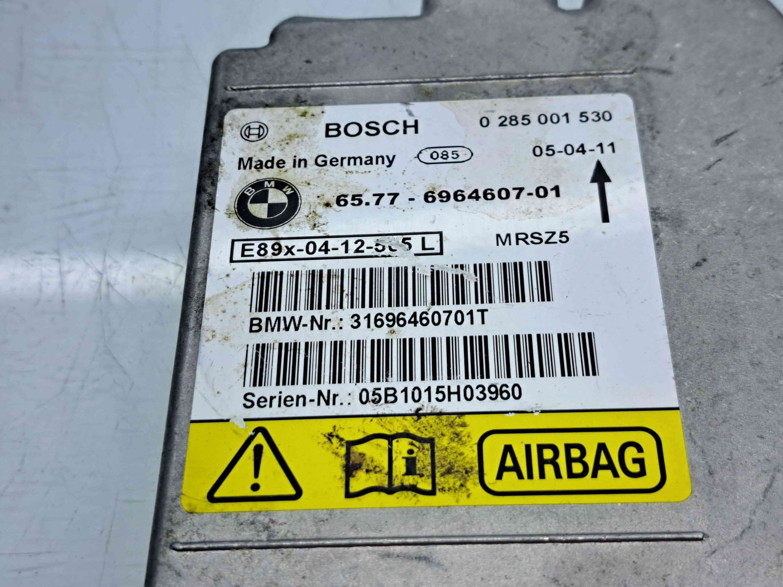 Calculator airbag Bmw 3 (E90) [Fabr 2005-2011] 31696460701T 2.0 M47D 120KW / 163CP - imagine 3