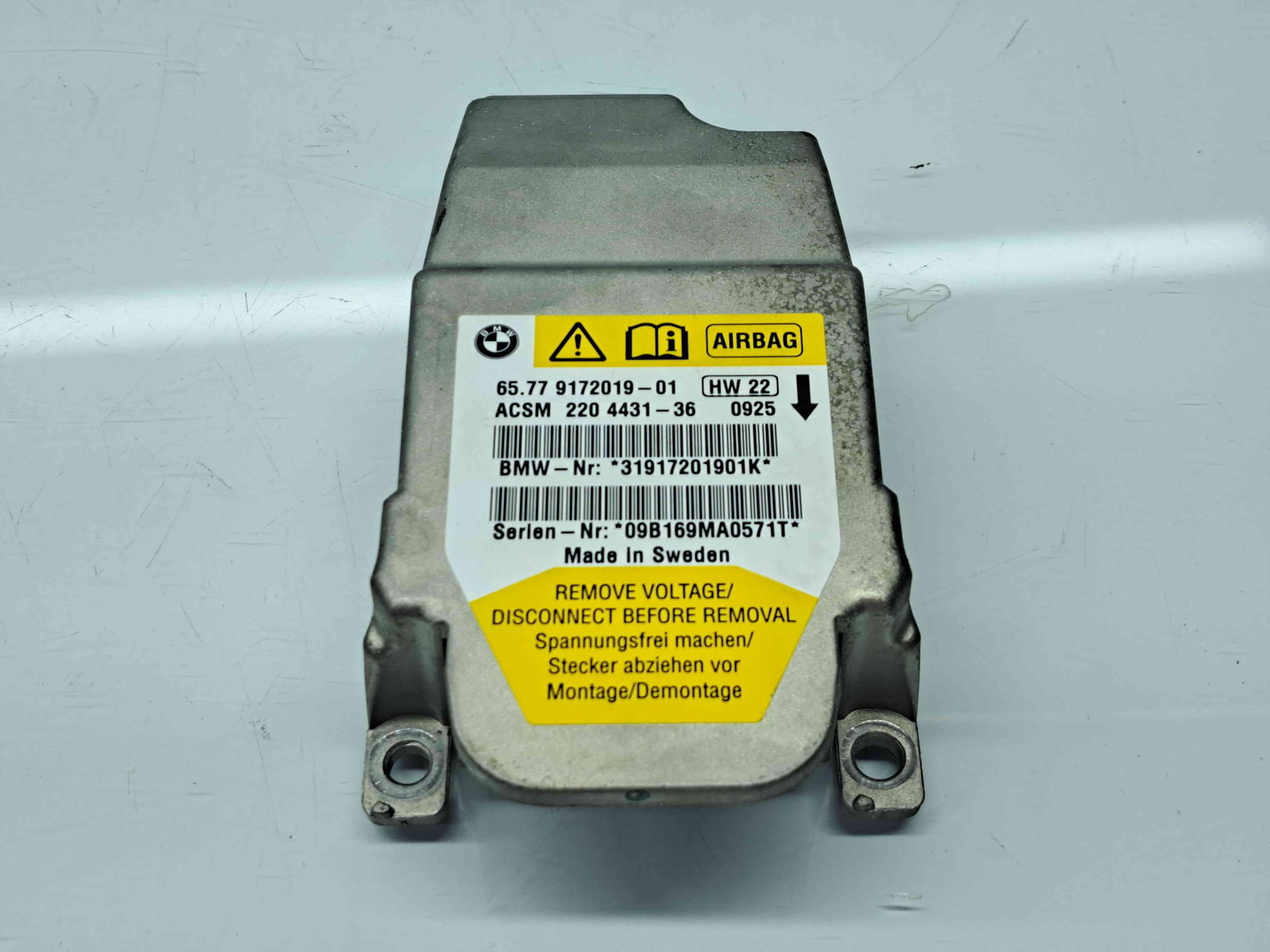 Calculator airbag Bmw 5 (E60) [Fabr 2004-2010] 9172019 2.0 N47D 130KW / 177CP - imagine 1