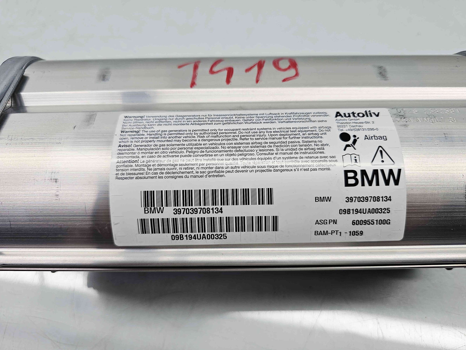 Airbag pasager Bmw 5 (E60) [Fabr 2004-2010] 397039708134 - imagine 5