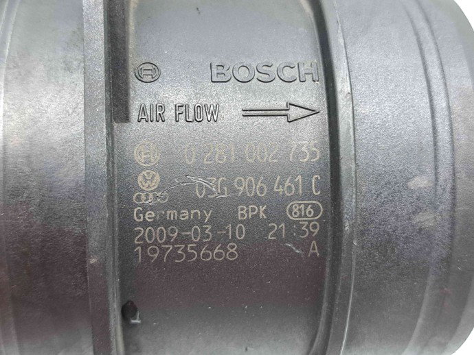 Debitmetru aer  AUDI A3 (8P1) [Fabr 2003-2012] 03G906461C 2.0 TDI CBAB 103KW / 140CP