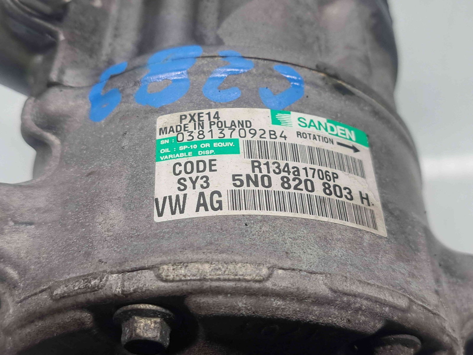 Compresor clima Volkswagen Eos (1F7, 1F8) [Fabr 2006-2015] 5N0820803H 2.0 TDI CBAB 103KW / 140CP - imagine 5