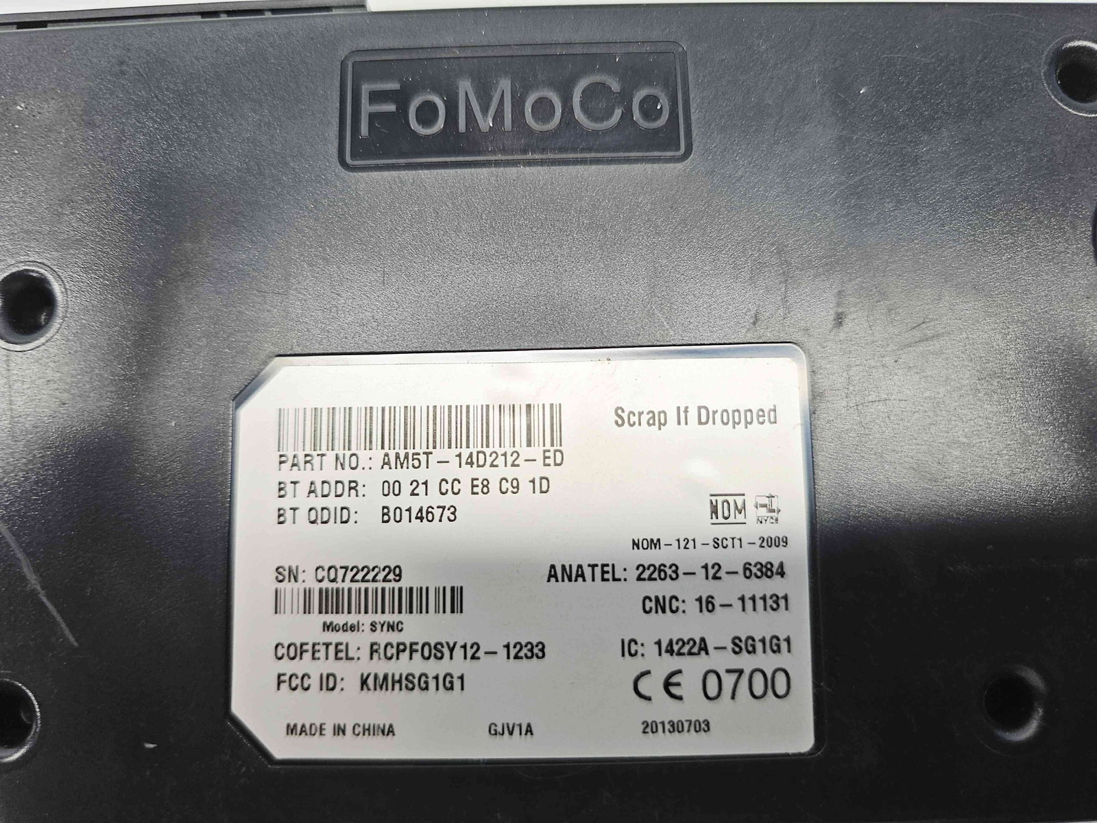 Modul bluetooth Ford Grand C-Max (CB7) [Fabr 2010-2015] AM5T-14D212-ED - imagine 4