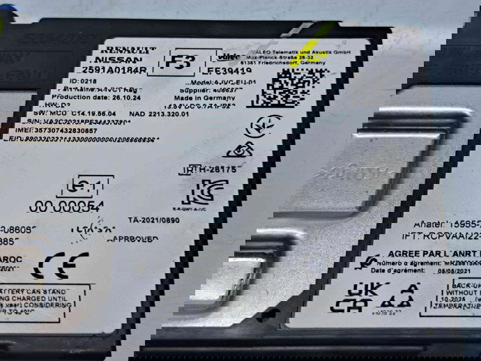  Modul confort Dacia Jogger facelift [Fabr 2021-2025] 2591A0184R