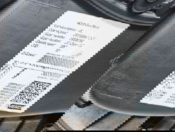  Tapiterie usa stanga spate Mercedes Clasa C (W205) [Fabr 2014-prezent] A0028201901