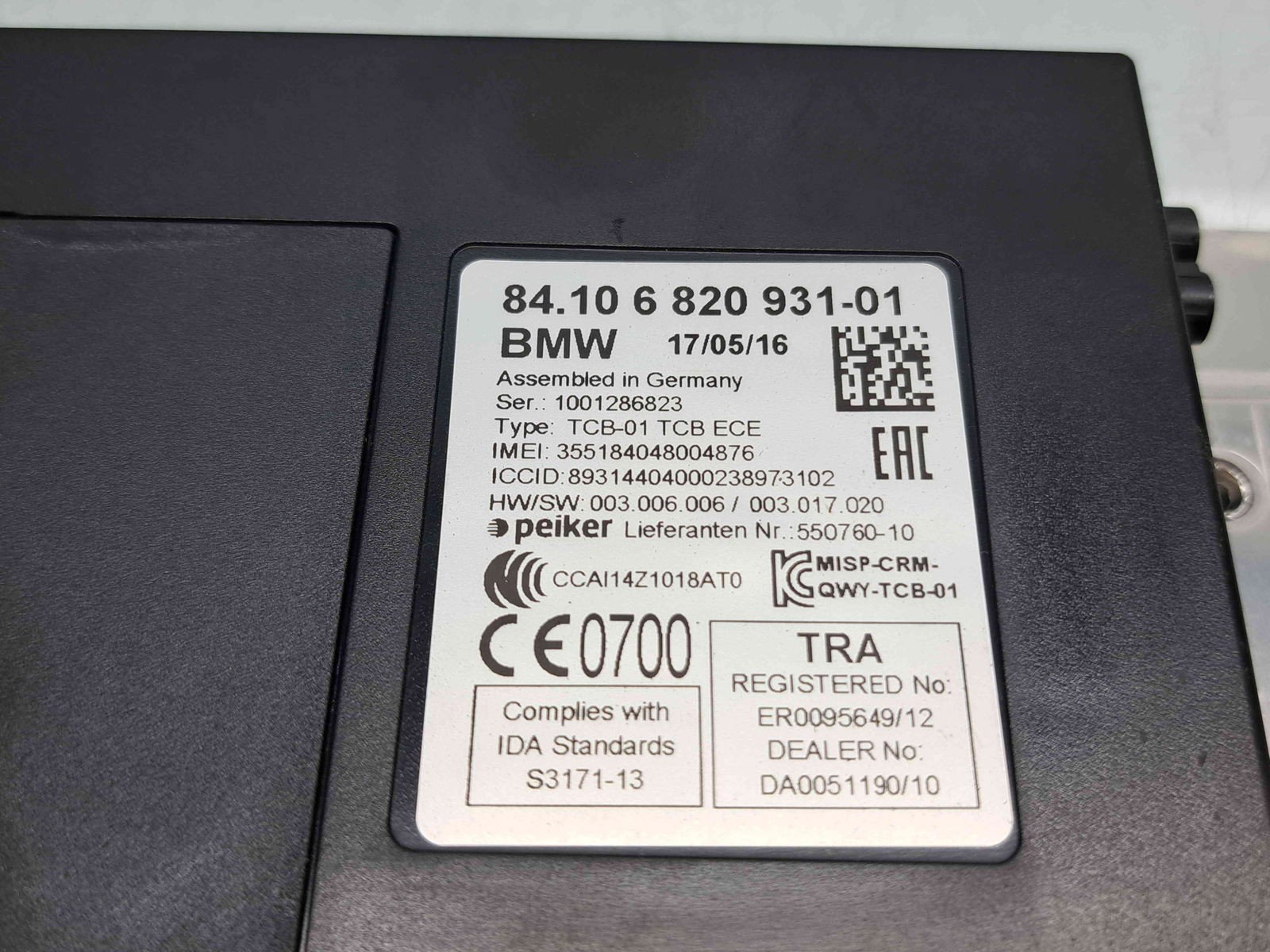 Modul bluetooth Bmw 3 (F30) [Fabr 2012-2017] 6820931-01 - imagine 6