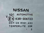 Geam usa dreapta spate Nissan Juke [Fabr 2010-2014] Hatchback OEM