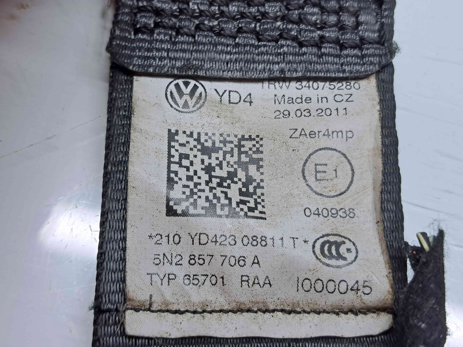 Centura dreapta fata Volkswagen Tiguan (5N) [Fabr 2007-2016] 5N2857706A - imagine 4