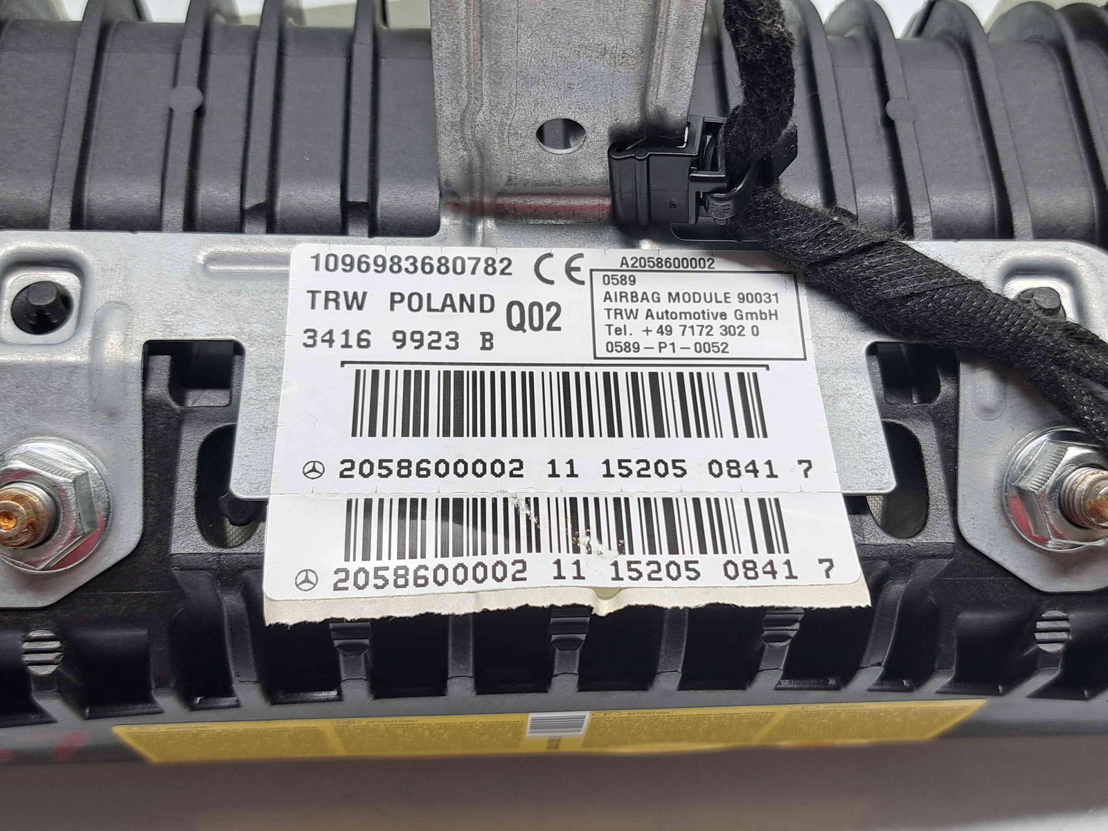 Airbag pasager Mercedes Clasa C (W205) [Fabr 2014-prezent] 2058600002 - imagine 4