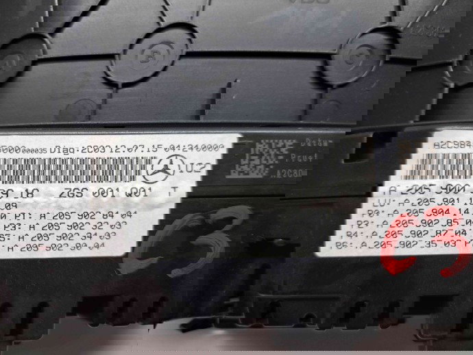  Ceas bord Mercedes Clasa C (W205) [Fabr 2014-prezent] A2059003918