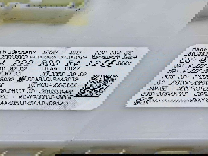  Modul confort Mercedes Clasa C (W205) [Fabr 2014-prezent] A2229005412