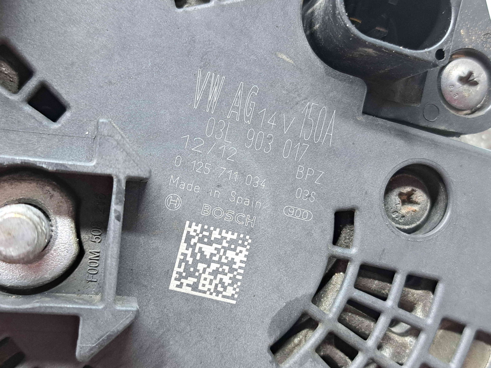 Alternator Audi A4 (8K2, B8.5) Facelift [Fabr 2008-2015] 03L903017 / 0125711034 2.0 TDI CJCA 105KW / 143CP - imagine 5