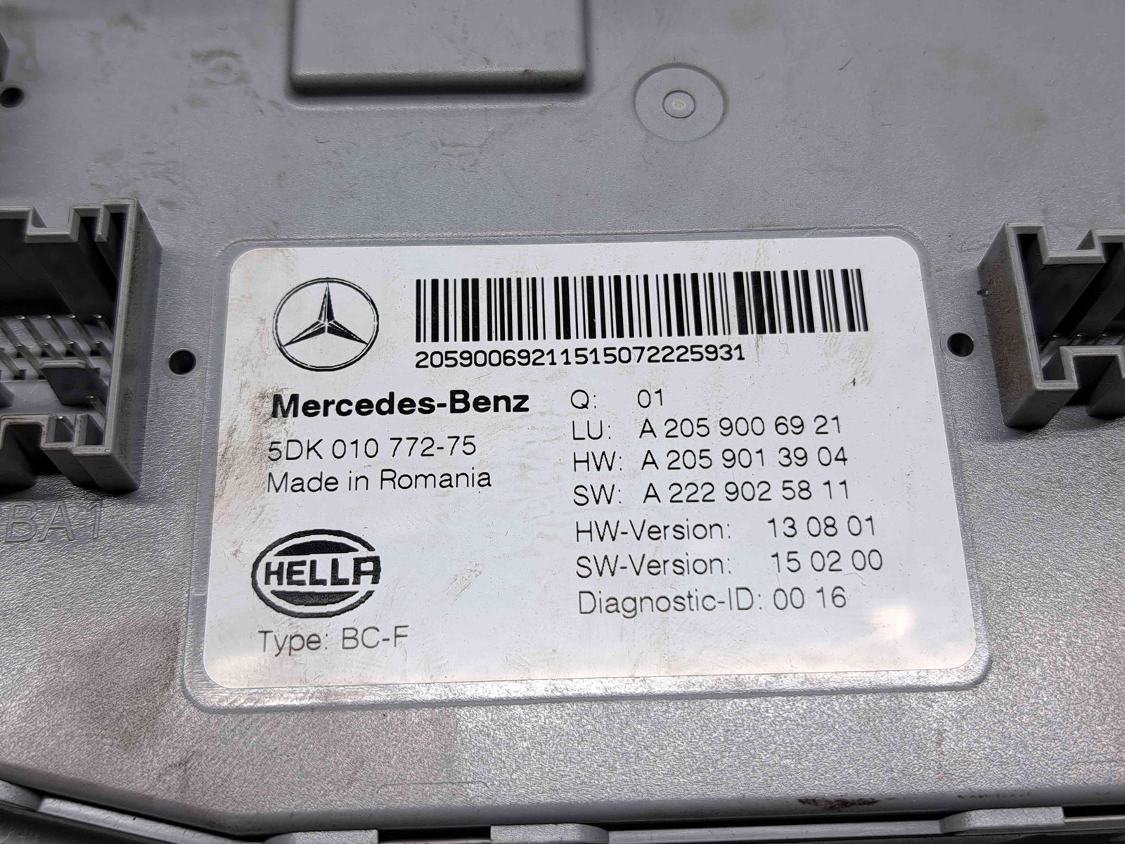 Modul confort Mercedes Clasa C (W205) [Fabr 2014-prezent] A2059006921 - imagine 2