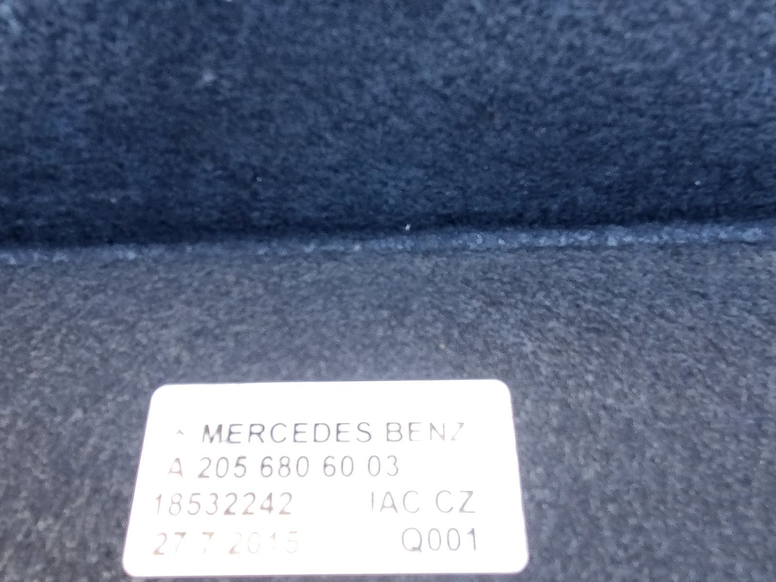 Mocheta portbagaj Mercedes Clasa C (W205) [Fabr 2014-prezent] A2056806003 2.0 Hibr 274920 210KW / 286CP - imagine 4