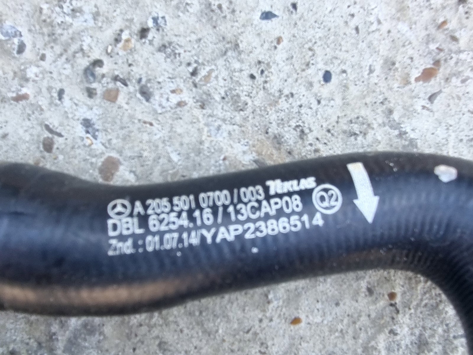 Furtun apa Mercedes Clasa C (W205) [Fabr 2014-prezent] a2055010700 2.0 Hibr 274920 210KW / 286CP - imagine 2