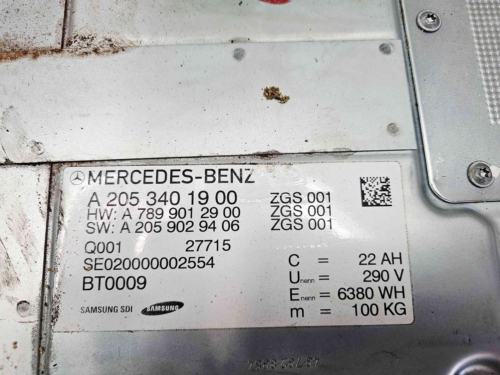 Baterie hibrid Mercedes Clasa C (W205) [Fabr 2014-prezent] A2053401900 - imagine 2