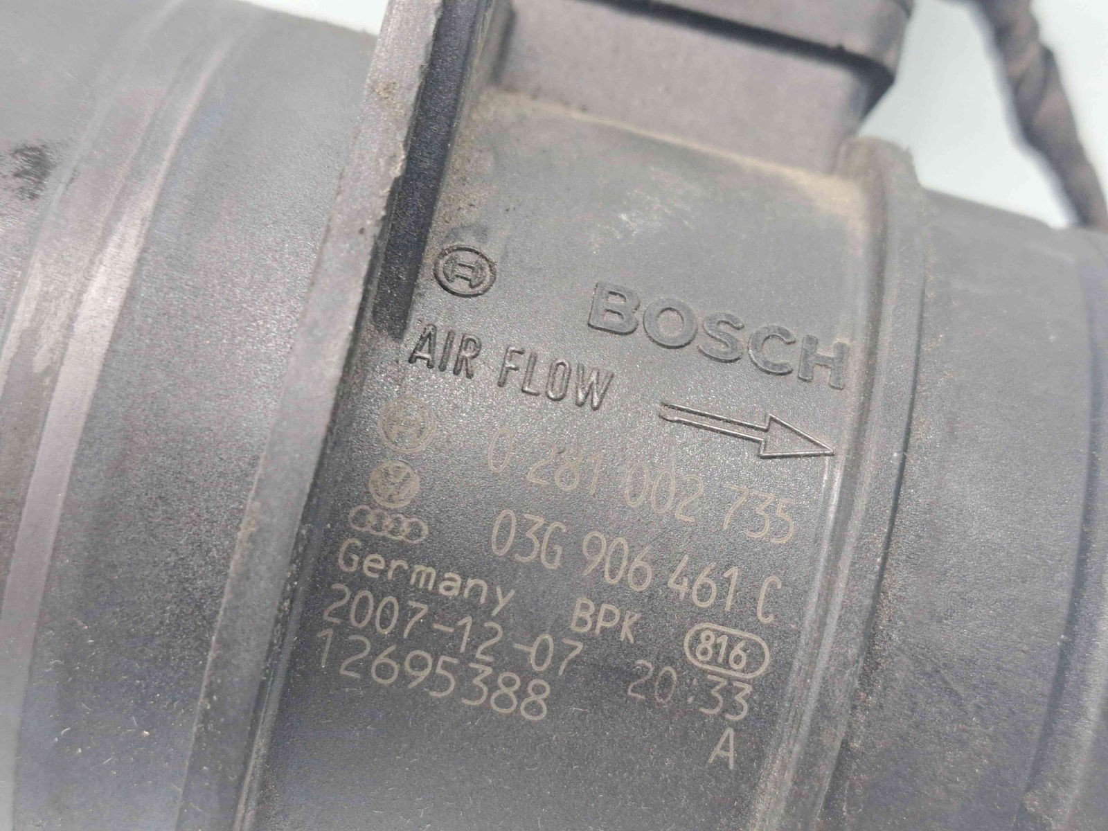 Debitmetru aer AUDI A4 (8K2, B8) [Fabr 2008-2015] 03G906461 2.0 TDI CBAB 103KW / 140CP - imagine 2