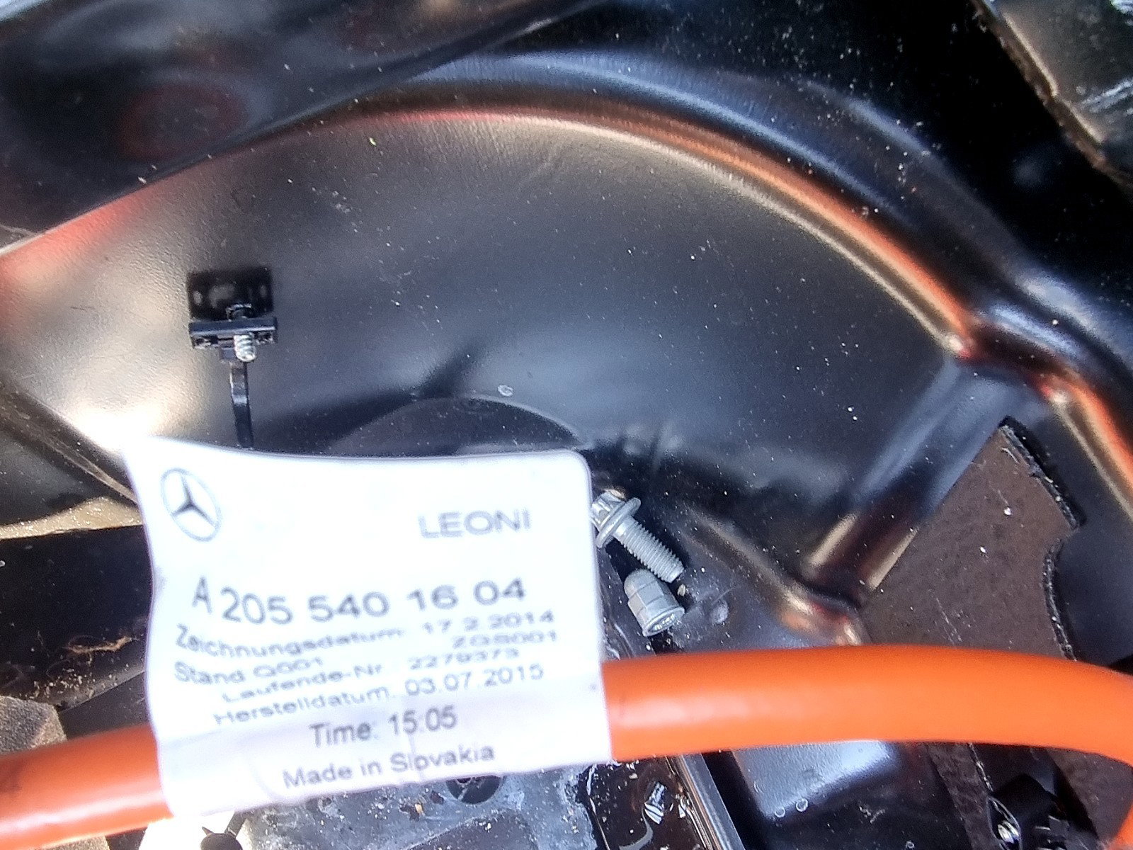 Cablu inalta tensiune Mercedes Clasa C (W205) [Fabr 2014-prezent] A2055401604 2.0 Hibr 274920 210KW / 286CP - imagine 2