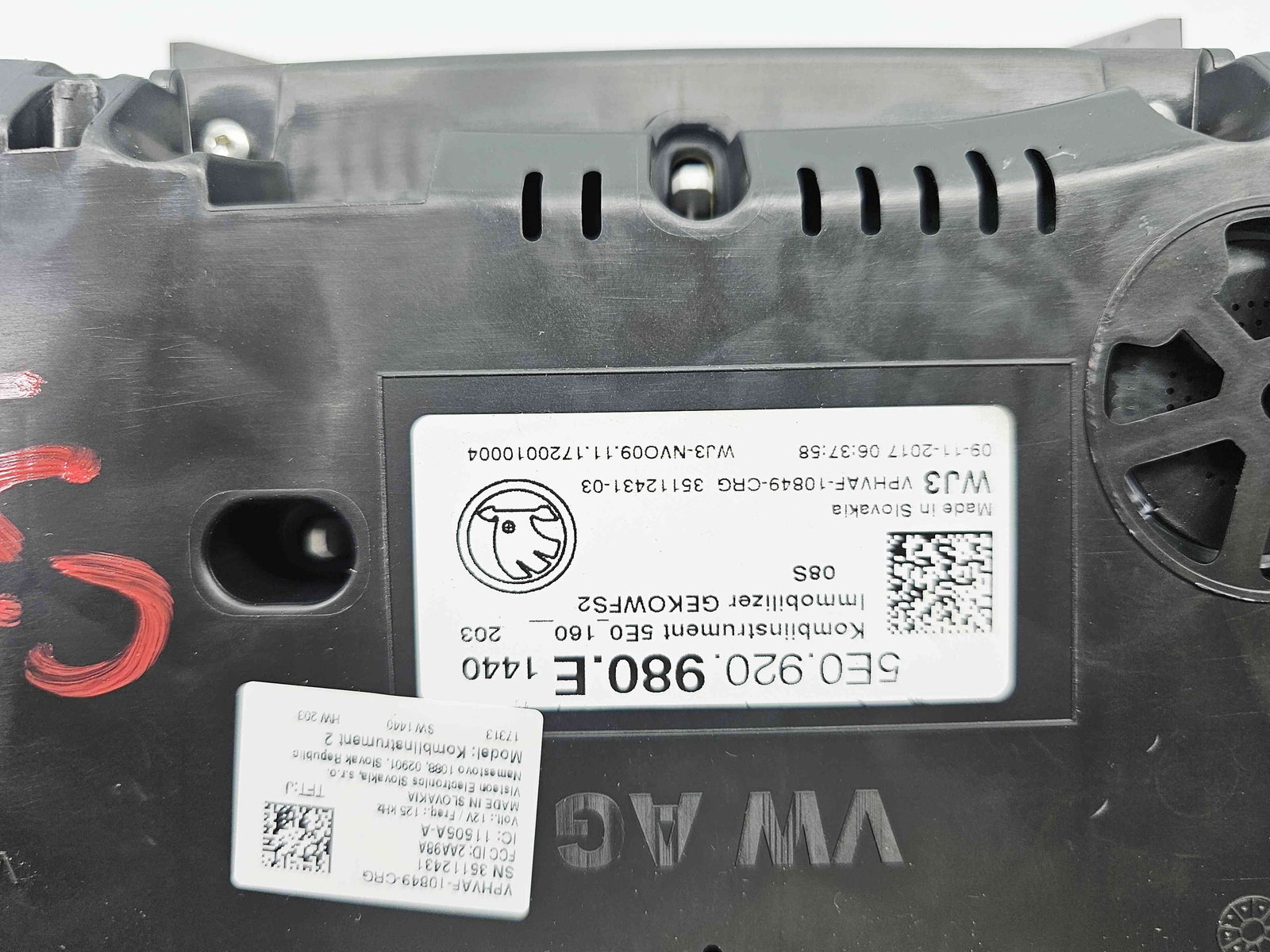 Ceas bord Skoda Octavia 3 (5E3) Facelift [Fabr 2012-2020] 5E0920980E - imagine 4