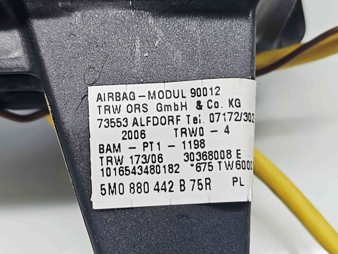  Airbag lateral dreapta Volkswagen Golf 5 Plus (5M1) [Fabr 2005-2008] 5M0880442B