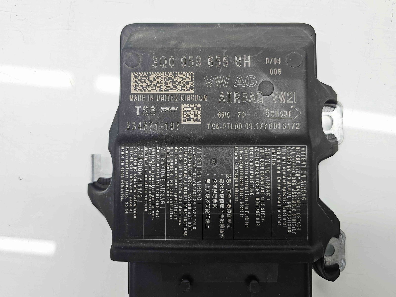 Calculator airbag Skoda Octavia 3 (5E3) [Fabr 2012-2020] 3Q0959655BH 1.4 TSI CZEA 110KW / 150CP - imagine 2