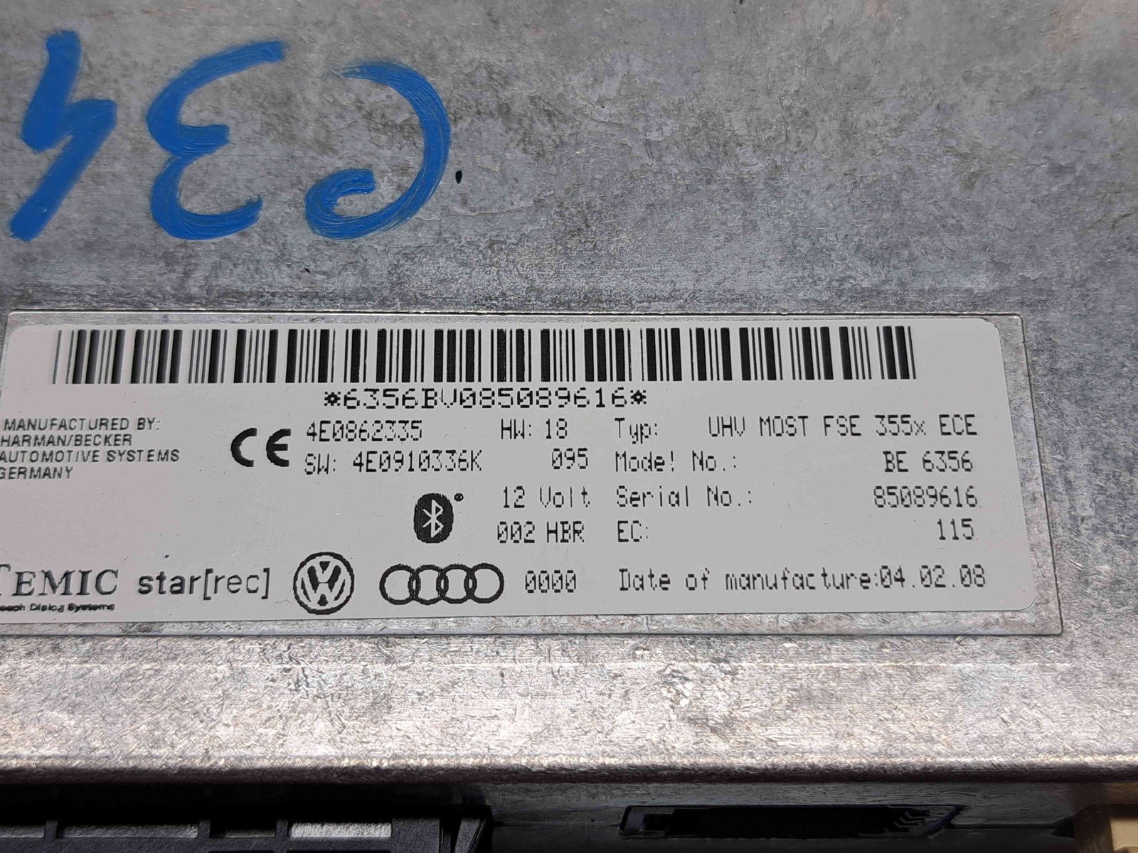 Modul bluetooth Audi Q7 (4LB) [Fabr 2006-2014] 4E0862335 - imagine 2