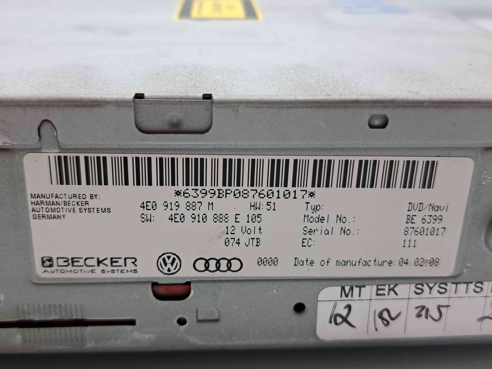 Unitate navigatie Audi Q7 (4LB) [Fabr 2006-2014] 4E0919887M - imagine 3