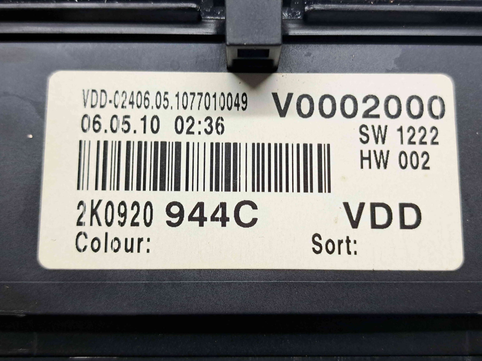 Ceas bord Volkswagen Caddy 3 (2KA, 2KH) [Fabr 2004-2010] 2K0920944C - imagine 5