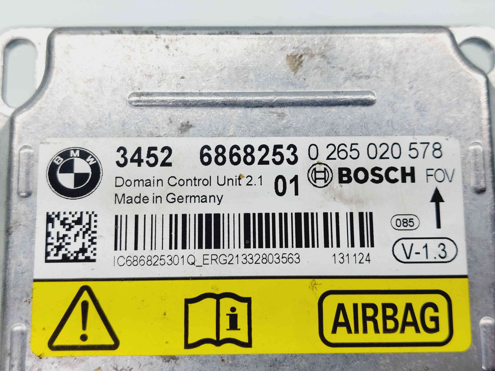 Calculator airbag Bmw 1 (F20) [Fabr 2011-2017] 6868253 2.0 N47N 105KW / 143CP - imagine 3