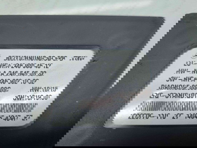 Calculator frana de mana Mercedes Clasa A (W176) [Fabr 2012-2018] A2465450532 1.5 CDI 607951 80KW / 109CP