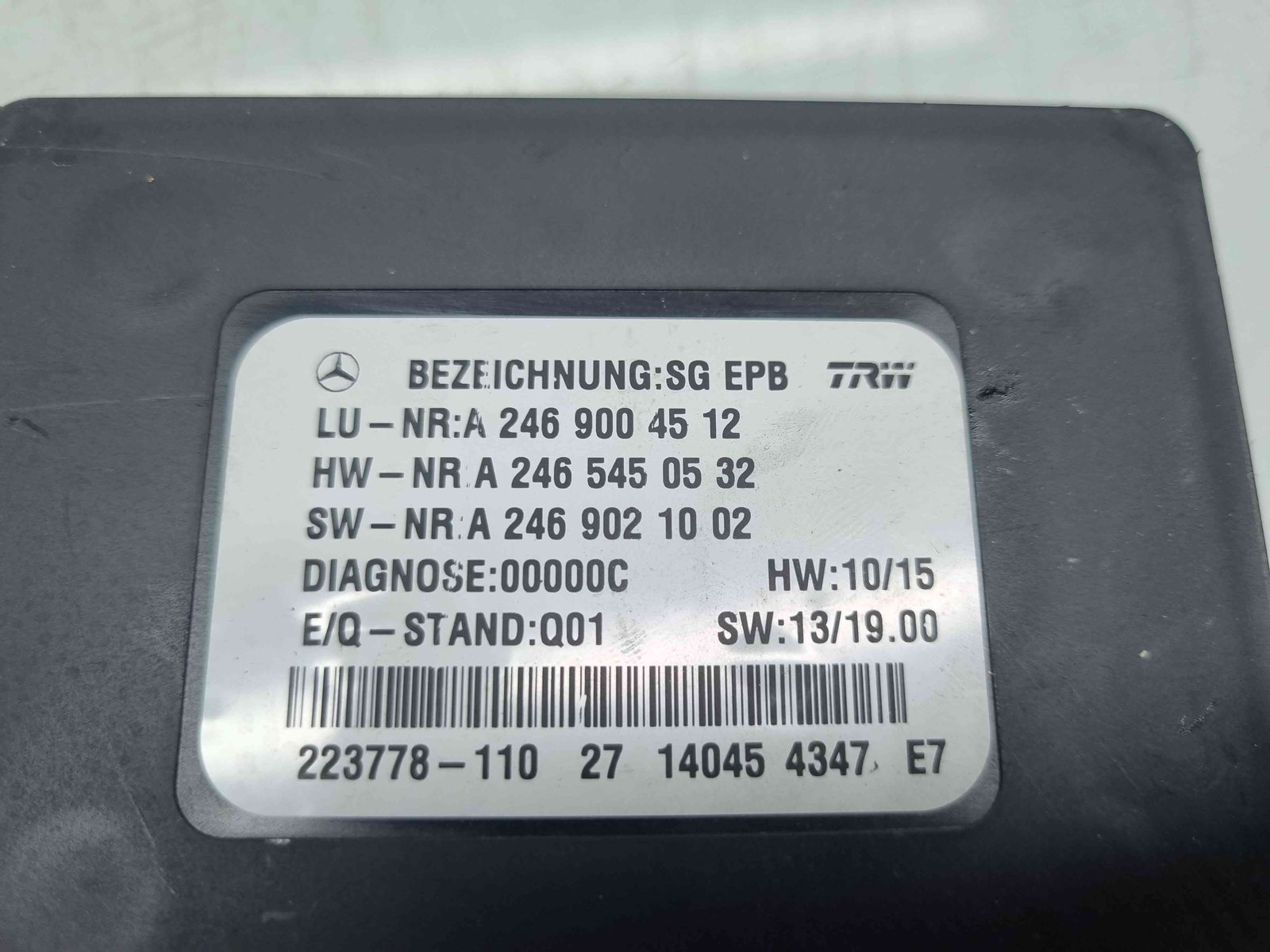 Calculator frana de mana Mercedes Clasa A (W176) [Fabr 2012-2018] A2465450532 1.5 CDI 607951 80KW / 109CP - imagine 4