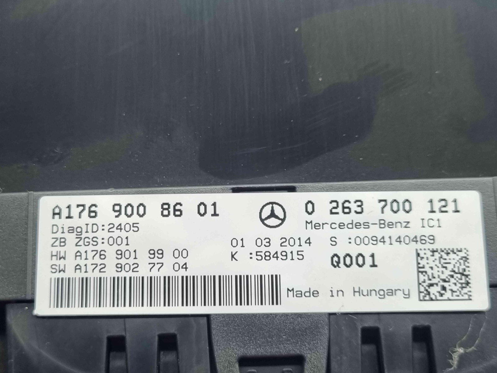 Ceas bord Mercedes Clasa A (W176) [Fabr 2012-2018] A1769008601 - imagine 7