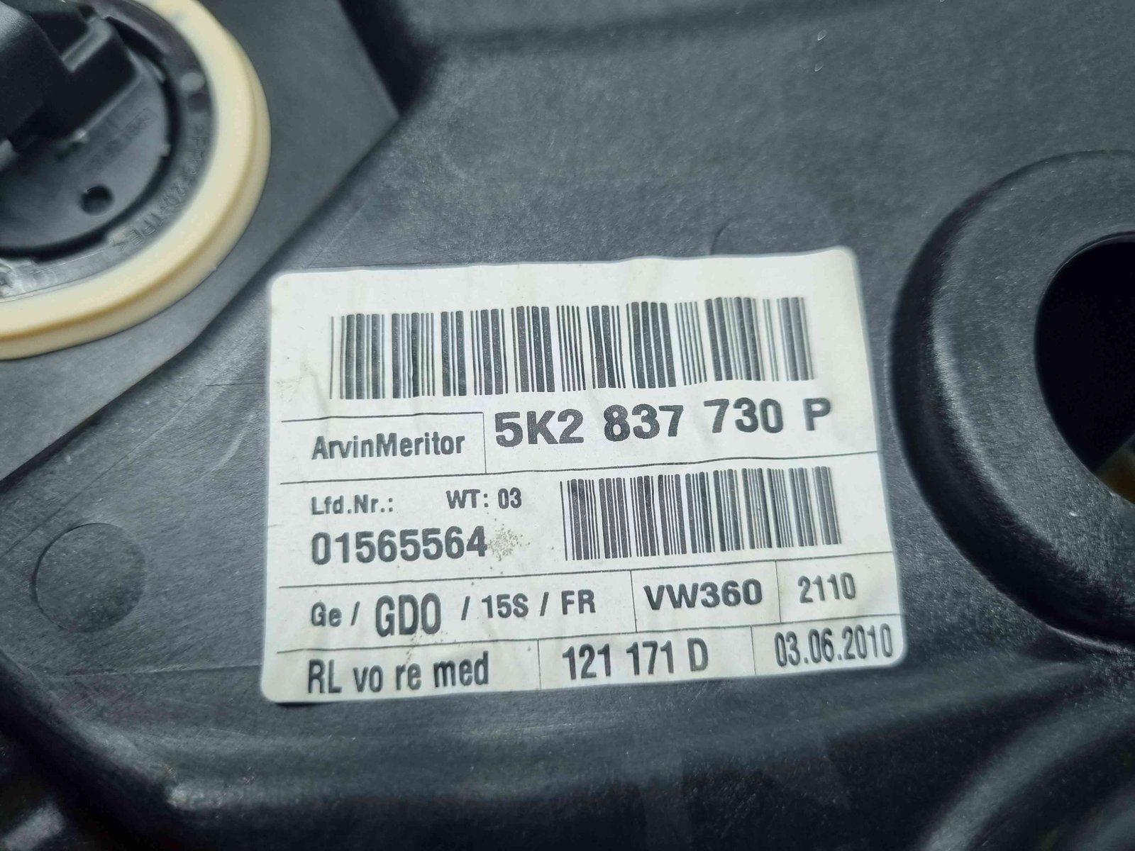 Macara electrica geam dreapta fata Volkswagen Golf 6 (5K1) [Fabr 2009-2013] 5K0837756G / 5K2837730P - imagine 4