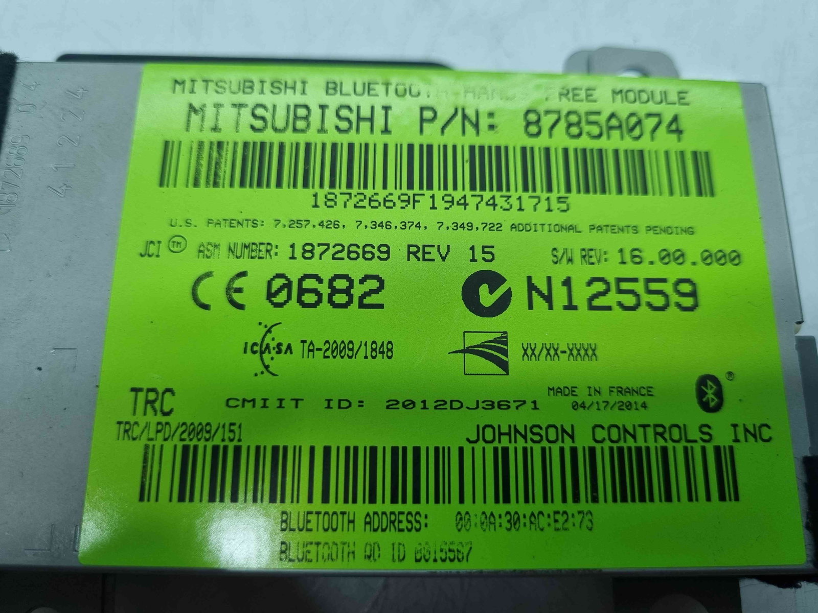 Modul bluetooth MITSUBISHI Outlander III [Fabr 2012-2014] 8785A074 - imagine 4