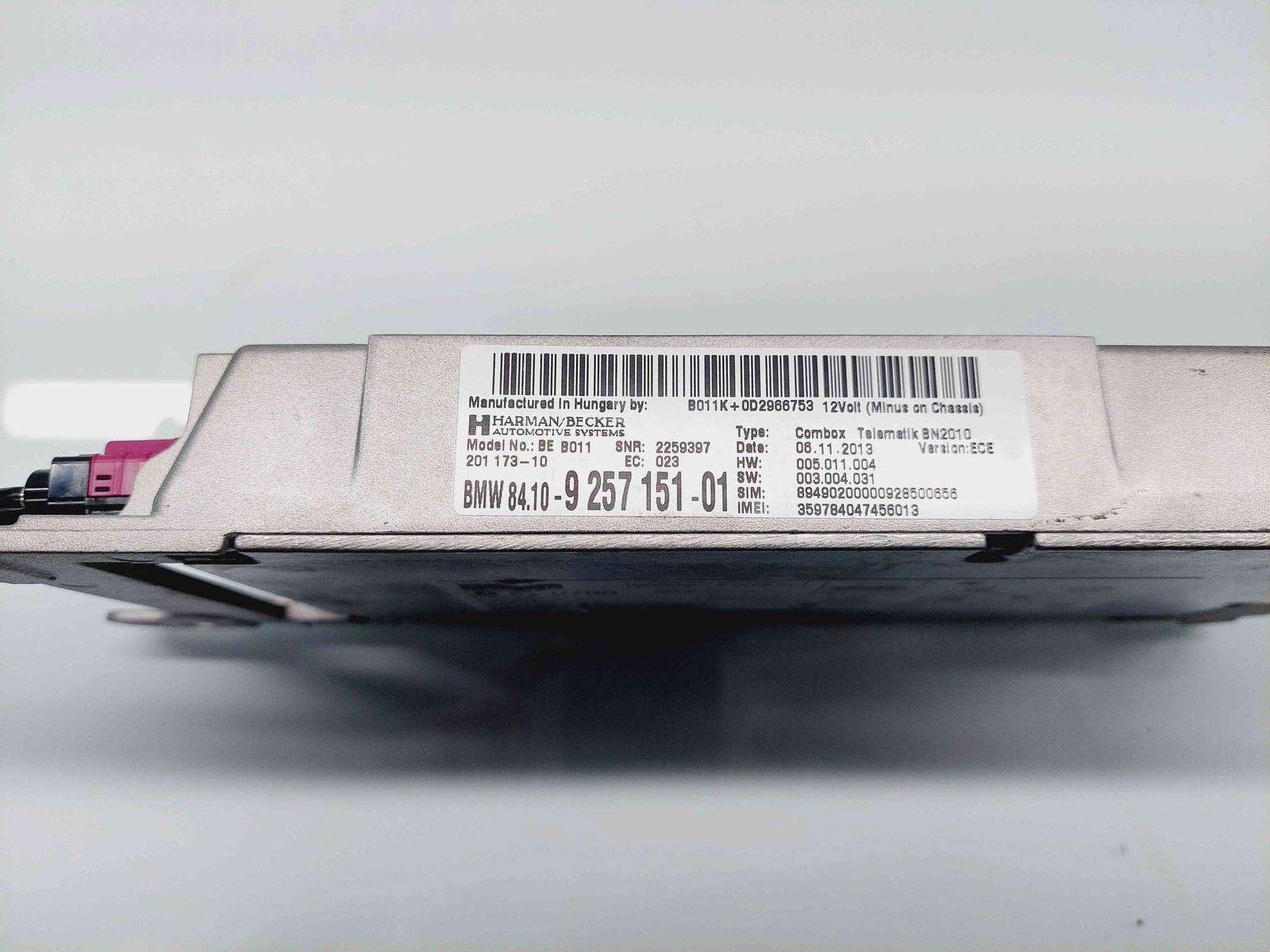 Modul bluetooth Bmw 5 (F10) [Fabr 2011-2016] 9257151 01 - imagine 2