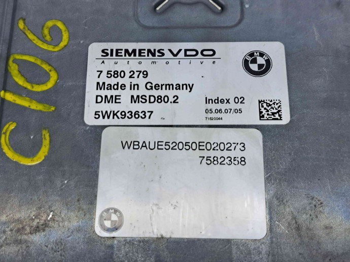 Calculator motor ECU Bmw 1 (E81, E87) [Fabr 2004-2010] 7580279 2.0 N43 105KW / 143CP  
