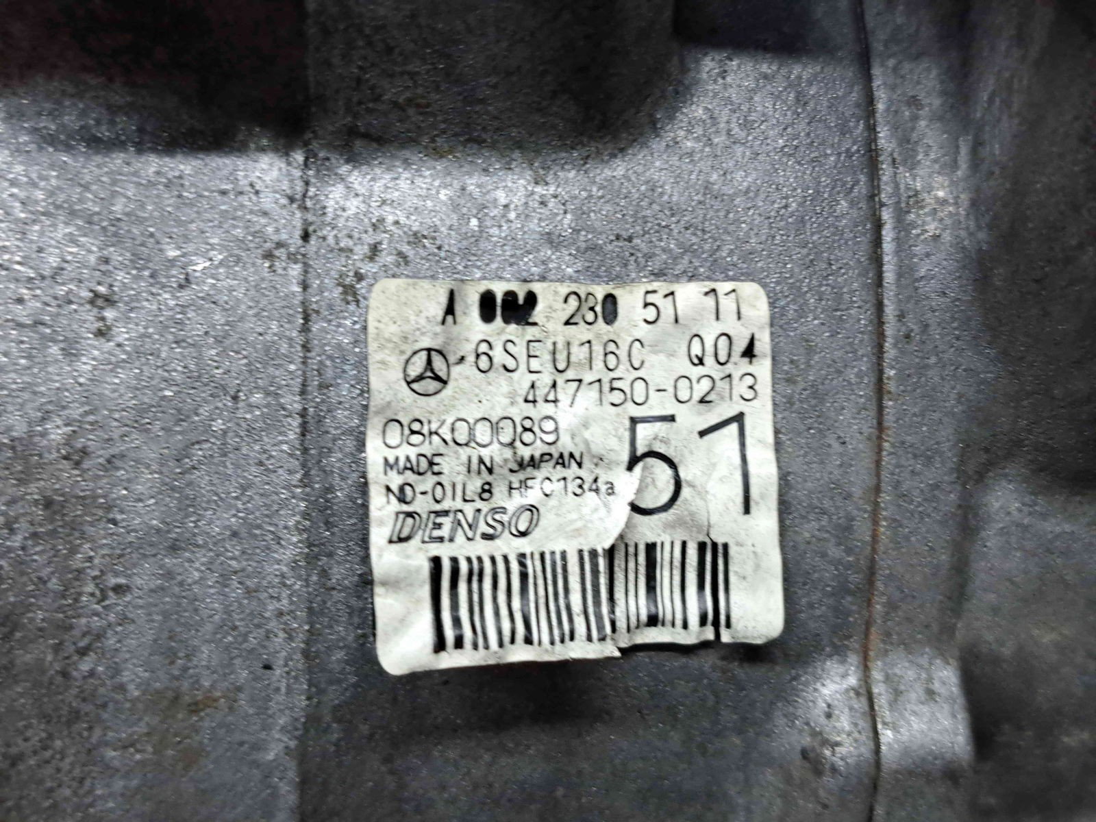 Compresor clima Mercedes Clasa C (W204) [Fabr 2007-2014] A0022305111 2.2 CDI 646821 125KW / 170CP - imagine 2