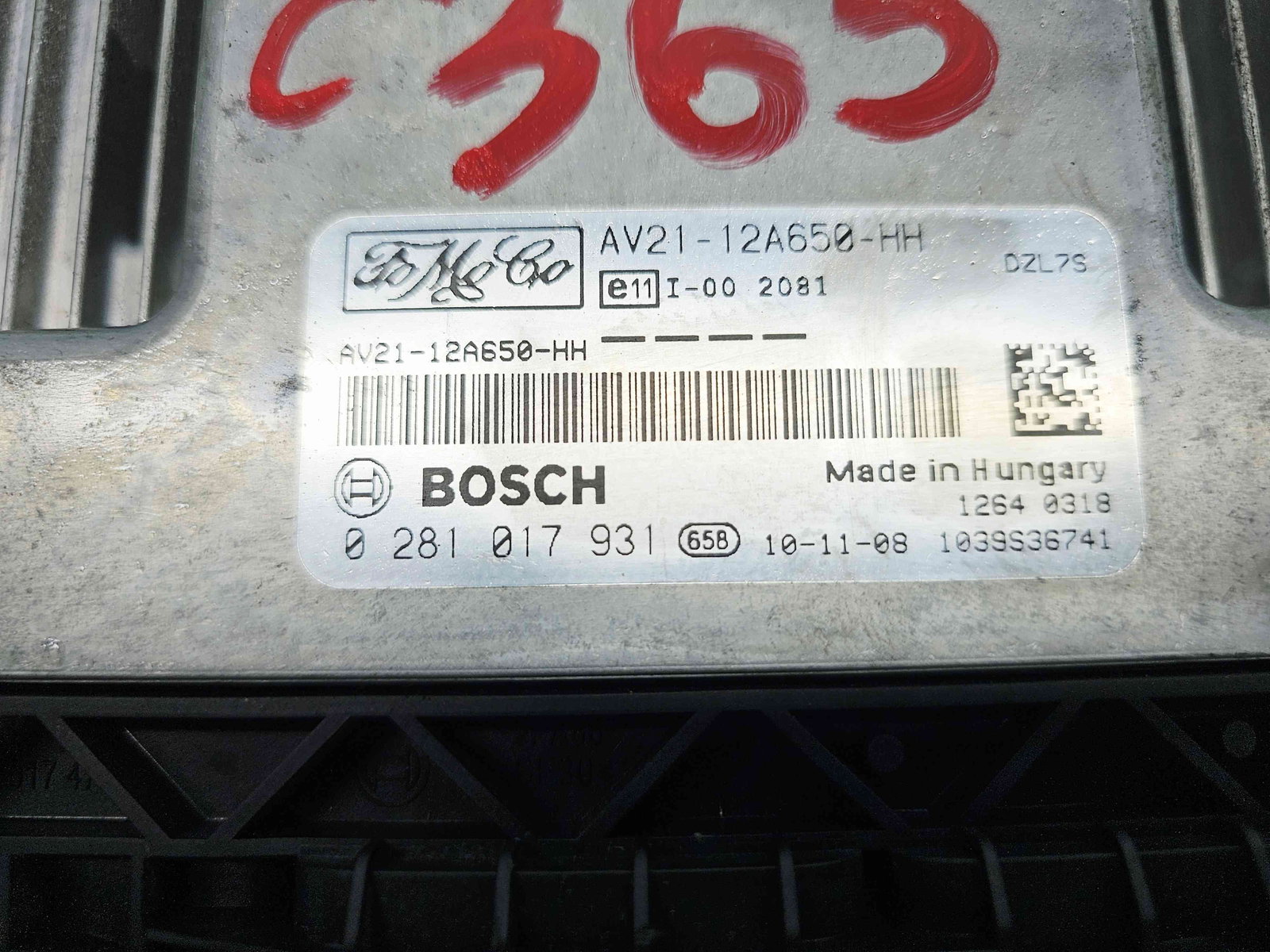 Calculator motor ECU Ford Fiesta 6 [Fabr 2008-2019] AV21-12A650-HH 1.4 TDCI F6JD 50KW / 68CP - imagine 2