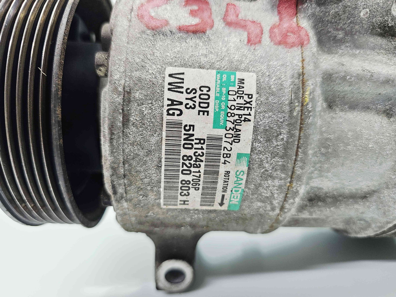 Compresor clima Volkswagen Polo (6R) [Fabr 2009-2016] 5N0820803H 1.2 TDI CFWA 55KW / 75CP - imagine 2