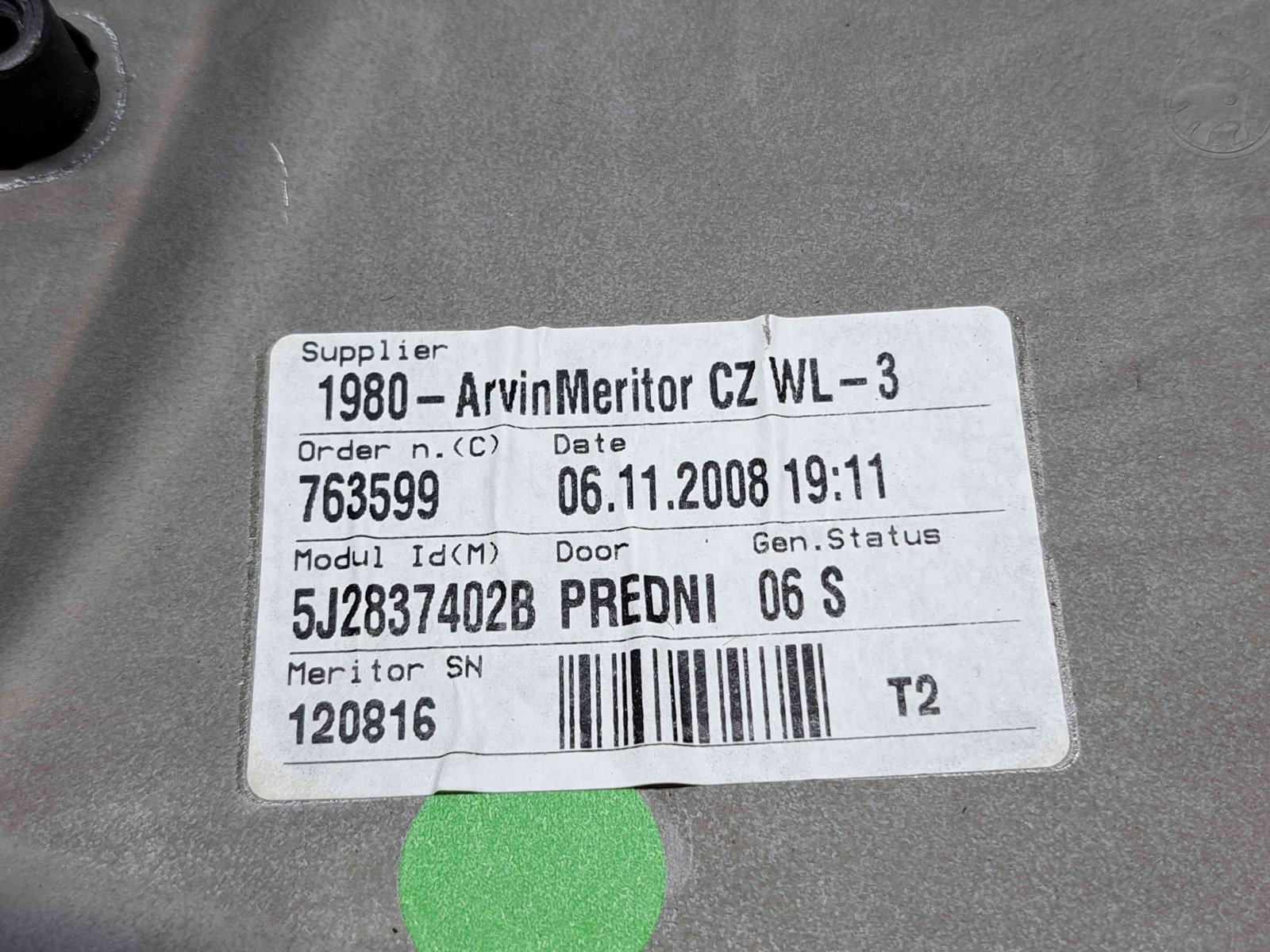 Macara electrica geam dreapta fata Skoda Fabia 2 (5J, 542) [Fabr 2007-2014] 5J2837402B - imagine 4