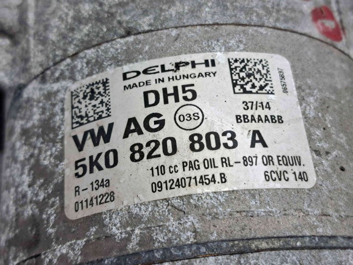 Compresor clima  AUDI A3 (8P1) [Fabr 2003-2012] 5K0820803A 2.0 TDI CFFB 103KW / 140CP