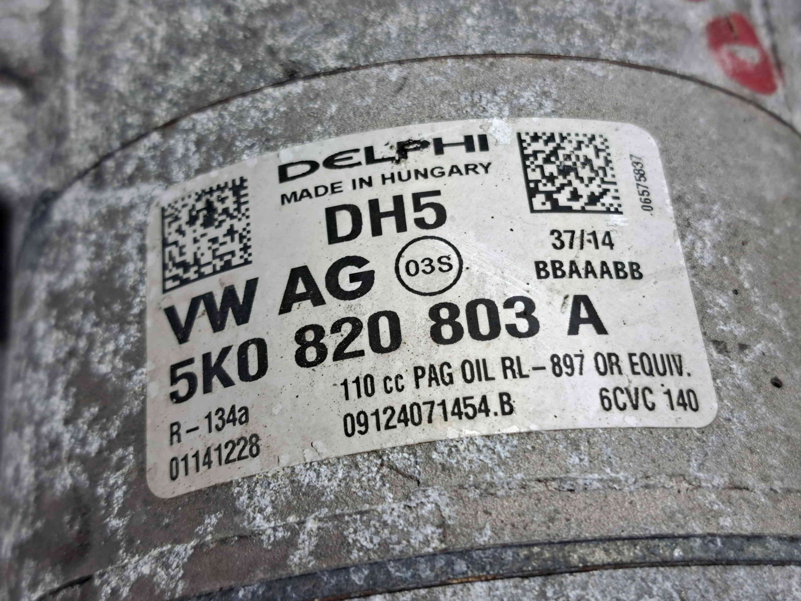 Compresor clima AUDI A3 (8P1) [Fabr 2003-2012] 5K0820803A 2.0 TDI CFFB 103KW / 140CP - imagine 4