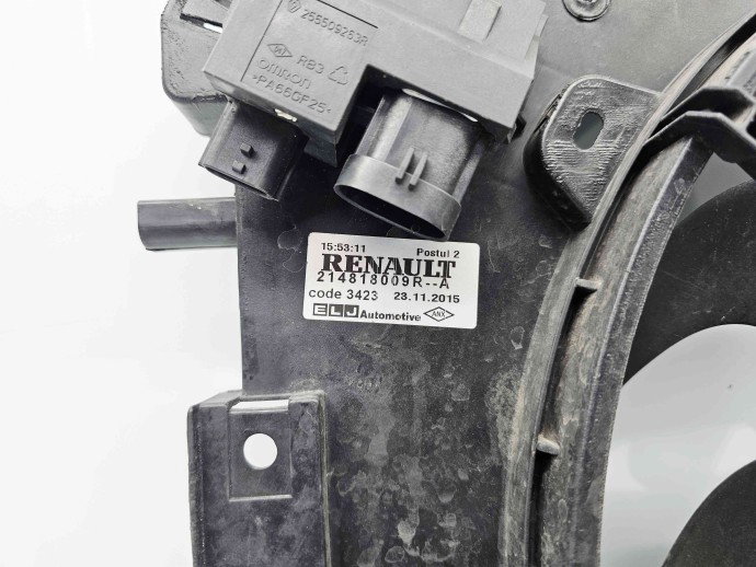 Electroventilator Renault Clio 4 (B98) Hatchback [Fabr 2012-2020] 214818009R 1.2 Benz D4F740 55KW / 75CP