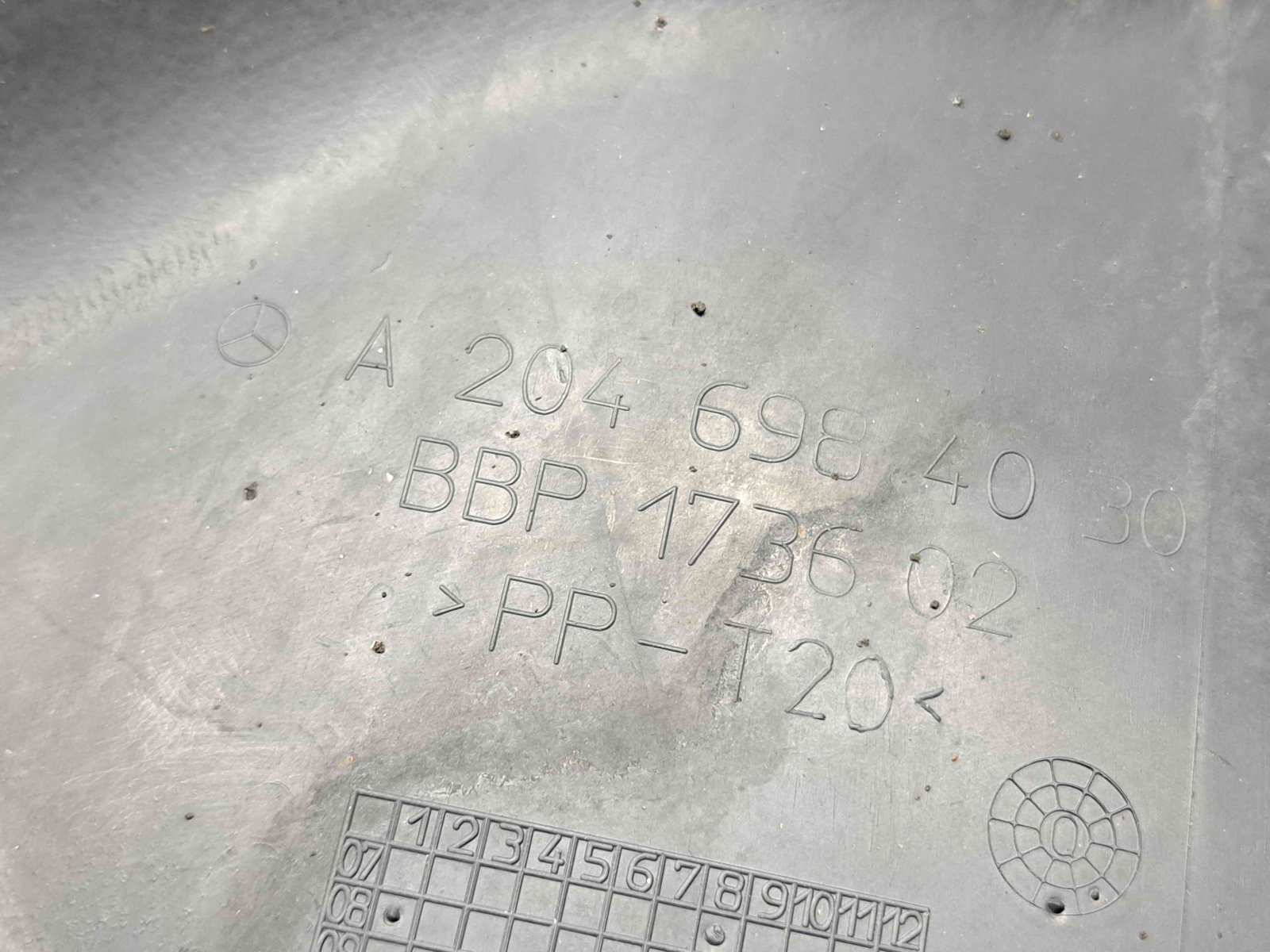 Carenaj roata dreapta fata Mercedes Clasa C Coupe (C204) Facelift AMG [Fabr 2011-2015] - imagine 2