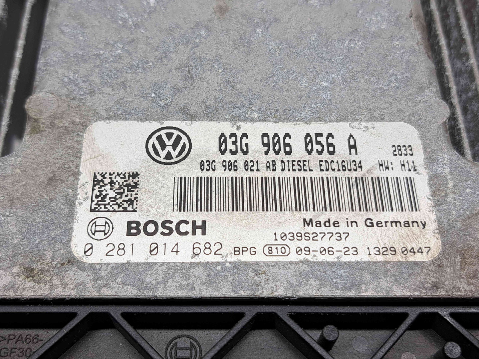 Calculator motor ECU Volkswagen Touran (1T1, 1T2) [Fabr 2003-2010] Facelift 03G906056A 1.9 TDI BLS 77KW / 105CP