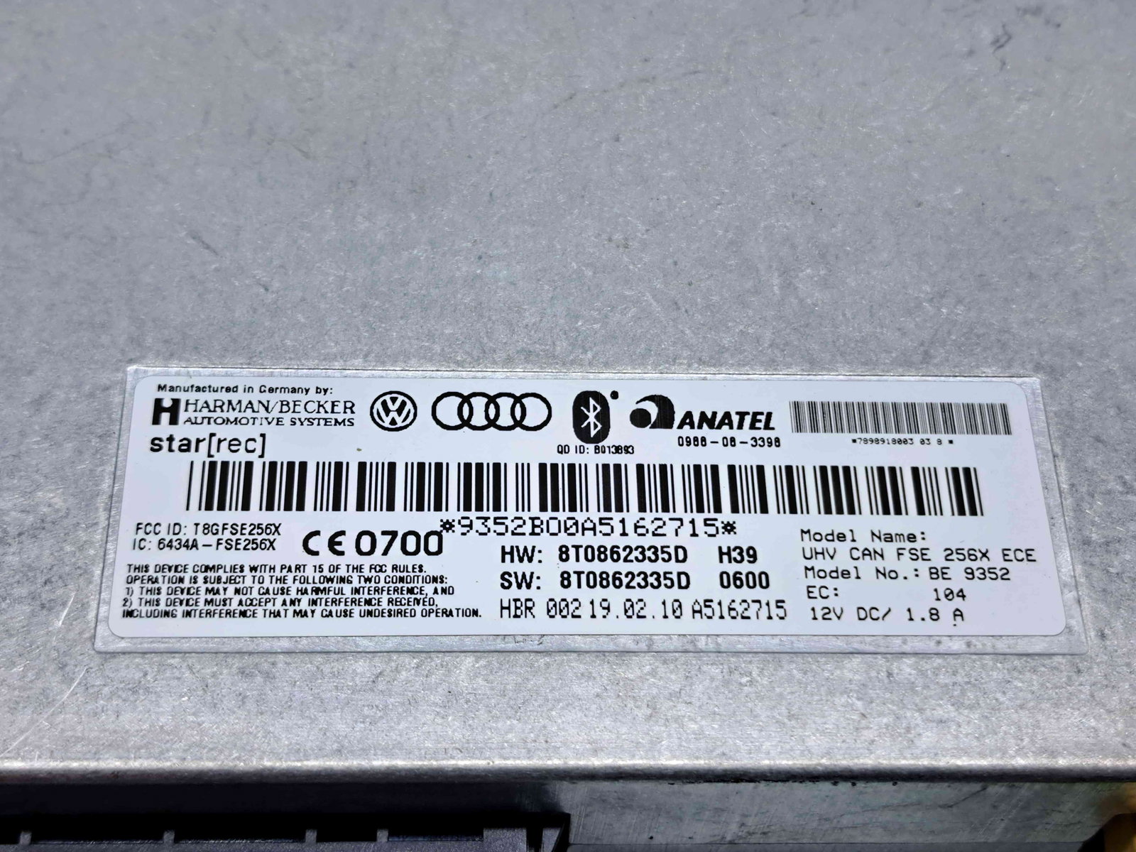 Modul bluetooth Audi A4 (8K5, B8) Avant [Fabr 2008-2015] 8T0862335D - imagine 3