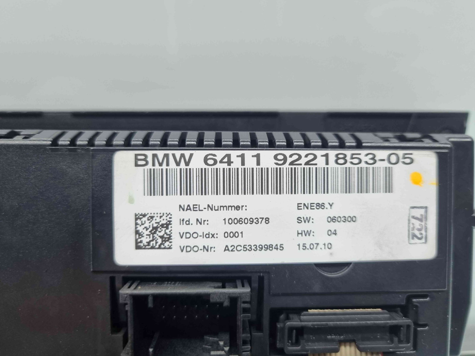 Panou comanda clima Bmw 3 (E90) [Fabr 2005-2011] 9221853-05 - imagine 7